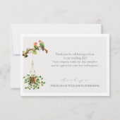 Tropical Palm Tree Wedding Danke Karte (Rückseite)