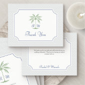 Tropical Palm Tree Wedding Danke Karte