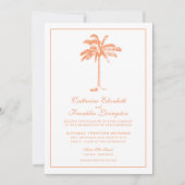 Tropical Palm Tree Wedding Einladung (Vorderseite)