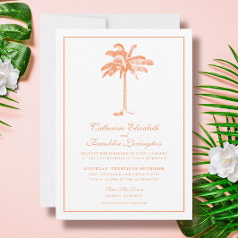Tropical Palm Tree Wedding Einladung