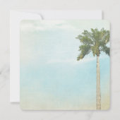 Tropical Palm Tree Wedding Einladung (Rückseite)