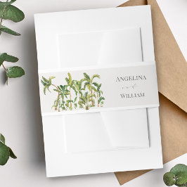 Tropical Palm Tree Wedding Einladungsbanderole
