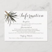 Tropical Palm Tree Wedding Enclosure Details Card Begleitkarte (Vorderseite)