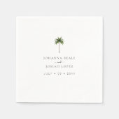 Tropical Palm Tree Wedding Napkin Serviette (Vorderseite)