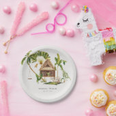 Tropical Palm Tree Wedding Pappteller (Party)