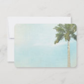Tropical Palm Tree Wedding RSVP Karte (Rückseite)