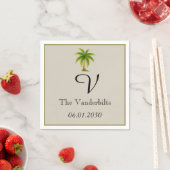 Tropical Palm Tree Wedding Serviette (Beispiel)