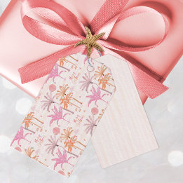 Tropical Palm Tree Weihnachten Geschenkanhänger