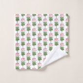 Tropical Palm Tree Weihnachtsbaum Urlaub Badhandtuch Set (Waschlappen)