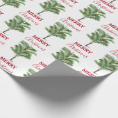 Tropical Palm Tree Weihnachtsbaum Urlaub Geschenkpapier (Ecke)