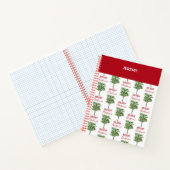 Tropical Palm Tree Weihnachtsbaum Urlaub Notizblock (Innenseite)