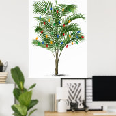 Tropical Palm Tree Weihnachtsbaum Urlaub Poster (Heimbüro)
