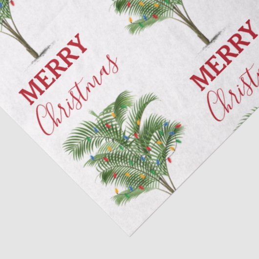 Tropical Palm Tree Weihnachtsbaum Urlaub Seidenpapier (Ausschnitt)