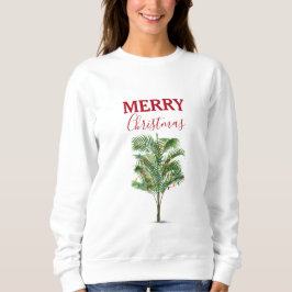 Tropical Palm Tree Weihnachtsbaum Urlaub Sweatshirt