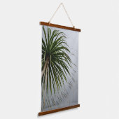 Tropical Palm Tree Windblown fotografisch Wandteppich Mit Holzrahmen (Gewinkelt)