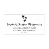 Tropical Palm Tree Zuhause-Adresse Permastempel (Design)