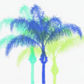 Tropical Palm Trees Art Large Sticker (Vorderseite)