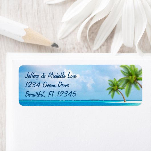 Tropical Palm Trees Beach Address (Insitu)