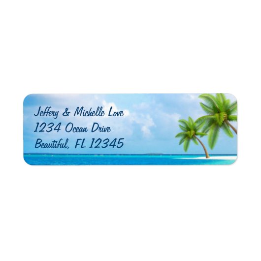 Tropical Palm Trees Beach Address (Vorne)