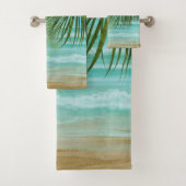 Tropical Palm Trees Beach Badetuch Set (Insitu)