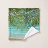 Tropical Palm Trees Beach Badetuch Set (Waschlappen)