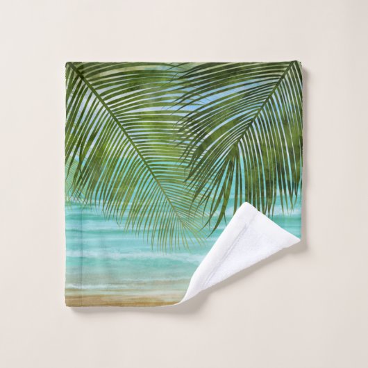 Tropical Palm Trees Beach Badetuch Set (Waschlappen)