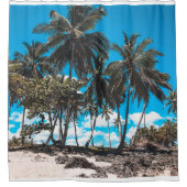 Tropical Palm Trees Beach Duschvorhang (Vorderseite)