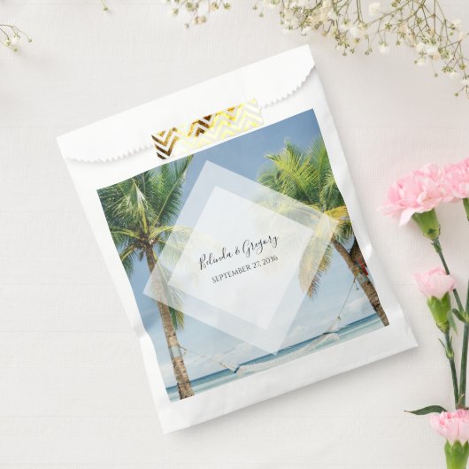 Tropical Palm Trees Beach Hochzeit Geschenktütchen (Versiegelt)