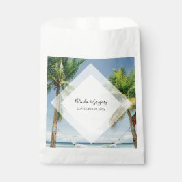 Tropical Palm Trees Beach Hochzeit Geschenktütchen