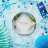 Tropical Palm Trees Beach Hochzeit Pappteller (Party)
