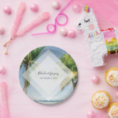 Tropical Palm Trees Beach Hochzeit Pappteller (Party)