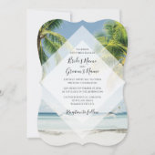 Tropical Palm Trees Beach Hochzeitseinladungen Einladung (Vorderseite)