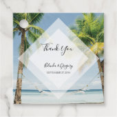 Tropical Palm Trees Beach Hochzeitsgeschenk Geschenkanhänger (Vorderseite)