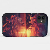 Tropical Palm Trees Beach Island Sunset Case-Mate iPhone Hülle (Rückseite (Horizontal))