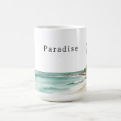 Tropical Palm Trees Beach Kaffeetasse (Mittel)