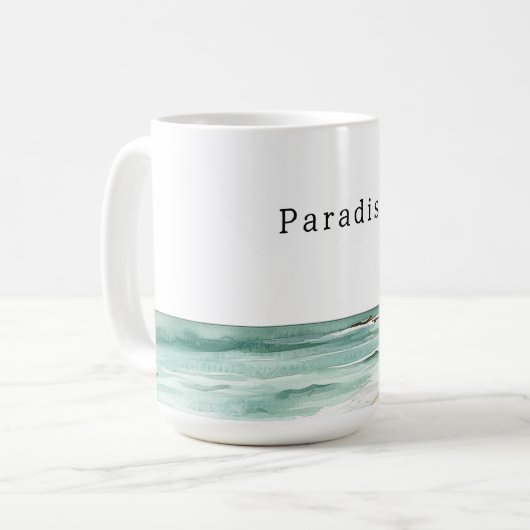 Tropical Palm Trees Beach Kaffeetasse (Vorderseite Links)