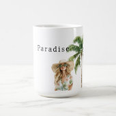Tropical Palm Trees Beach Kaffeetasse (Mittel)