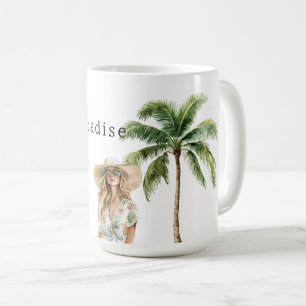 Tropical Palm Trees Beach Kaffeetasse