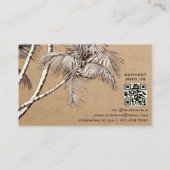 Tropical Palm Trees Beach mit QR Code Visitenkarte (Rückseite)
