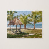 Tropical Palm Trees Beach Ocean Jungfrau Islands Puzzle (Horizontal)