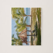 Tropical Palm Trees Beach Ocean Jungfrau Islands Puzzle (Vertikal)