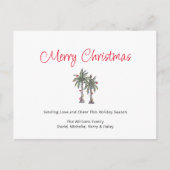 Tropical Palm Trees Beach Script Weihnachten (Vorderseite)