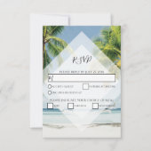 Tropical Palm Trees Beach Wedding RSVP Cards (Vorderseite)