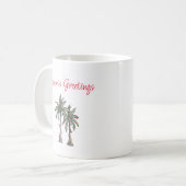 Tropical Palm Trees Beach Weihnachtsvorstellung Kaffeetasse (Vorderseite Links)