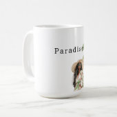 Tropical Palm Trees Beach Woman Kaffeetasse (Vorderseite Links)