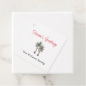 Tropical Palm Trees Beach Zielort Weihnachten Geschenkanhänger (Beispiel)