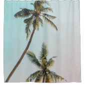 Tropical Palm Trees Beachy Summer Duschvorhang (Vorderseite)