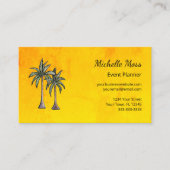 Tropical Palm Trees Beruflicher Veranstaltungsplan Visitenkarte (Vorderseite)