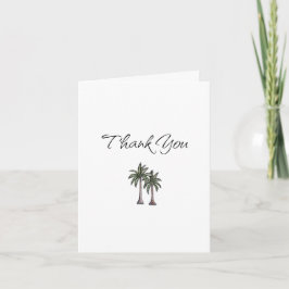 Tropical Palm Trees Birthday Gift Elegant Dankeskarte