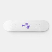Tropical Palm Trees Black Silhouette Skateboard (Horizontal)